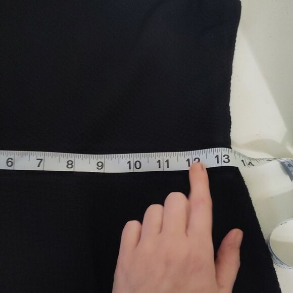 Betsey Johnson black fit and flare dress with pearl collar size 2 - Picture 12 of 13